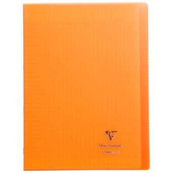 Cahier Clairefontaine Koverbook Couverture piqué polypro 96 pages Séyès 21 x 29,7 cm Orange