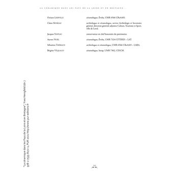 La céramique dans les pays de la Loire et en Bretagne - Coffret 2 volumes