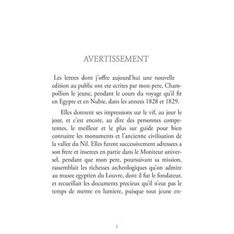Lettres écrites d'Egypte et de Nubie entre 1828 et 1829