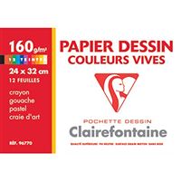 Pochette Canson Papier de Création couleurs claires 150g/m² 12 feuilles A4  - Papier Fantaisie - Achat & prix