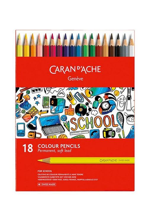 CARADACH ETUI 18 CRAYON PERM SCHOOL LINE