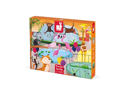 PUZZLE TACTILE UNE JOURNEE AU ZOO - 20 PCS