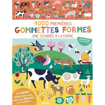 Mes tout premiers autocollants - 1000 premières gommettes formes - une journée à la ferme