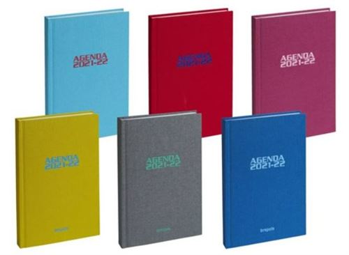 Agenda scolaire Brepols 21-22 Rainbow avec aperçu quotidien et répartition du temps (08h00-20h00) 115x