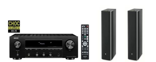 Amplificateur Denon DRA-800H Black + Enceinte colonne Focal Chorus 726 Black Style vendue par paire