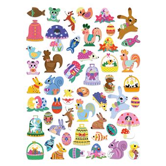 Autocollants Pâques avec 6 décors