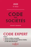 Code Dalloz Expert. Code des sociétés 2020, commenté