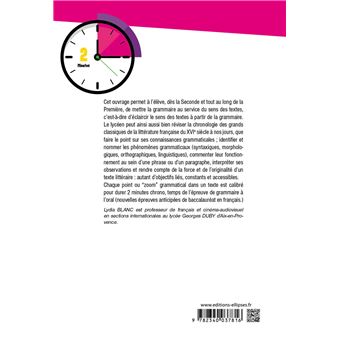 La grammaire au bac français. 30 fiches pour réussir en 2 minutes chrono. Nouveaux programmes