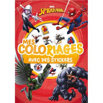 SPIDER-MAN - Mes coloriages avec stickers - MARVEL