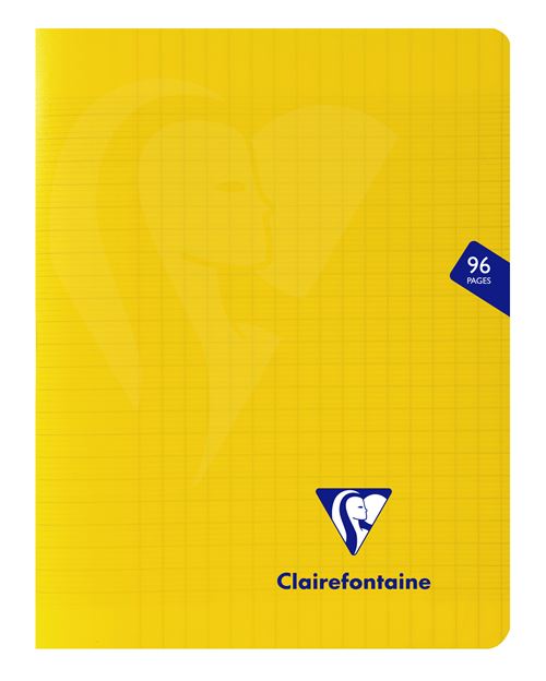 "Cahier de 96 pages Seyès Clairefontaine Mimesys 17 x 22 cm Jaune"