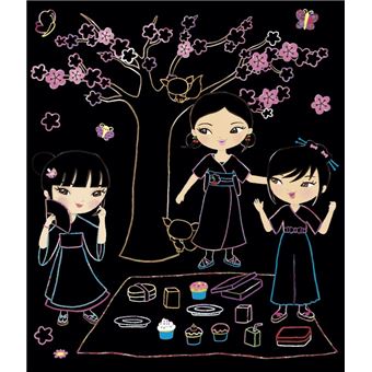 Minimiki - Ma pochette cartes à gratter et à colorier - Akiko au Japon