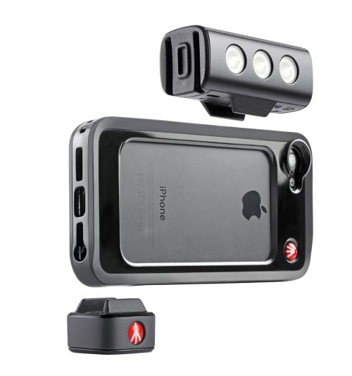 Kit Bumper avec torche LED Manfrotto pour iPhone 5/5s