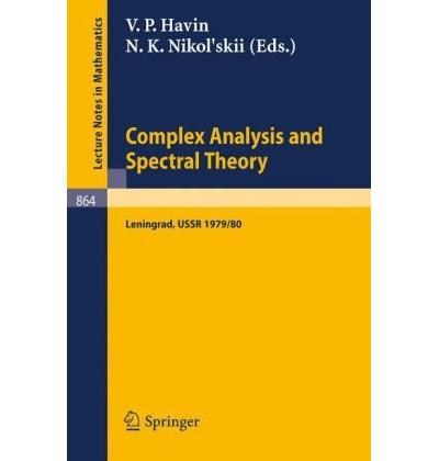 Complex analysis and spectral theory