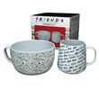 Set petit déjeuner mug et bol gribouillage Friends