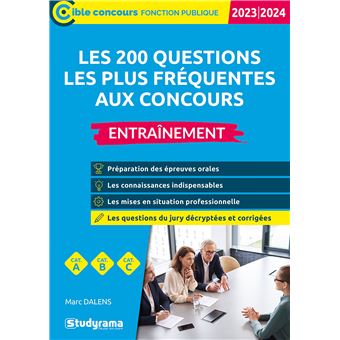 Les 200 questions les plus fréquentes aux concours – Entraînement (Catégories A, B et C – Édition 2023)