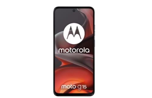 Motorola Moto G15 - 4G Smartphone - Double Sim - Ram 4 Go / Mémoire Interne 128Go - Microsd Slot - Écran LCD - 6.72" - 2400 X 1080 Pixels (60 Hz) - 2X Caméras Arrière 50 Mp, 5 Mp - Front Camera 8 Mp - Gris Gravité
