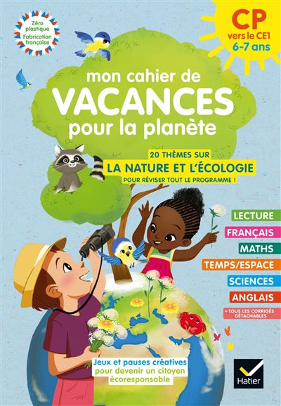 Mon cahier de Vacances pour la planète 2022 du CP au CE1 6/7 ans