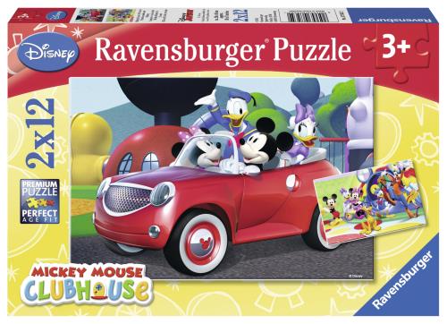 Puzzles 2 x 12 pièces Ravensburger Mickey Minnie et leurs amis