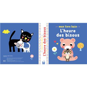 Mon livre bain - l'heure des bisous - avec un grelot