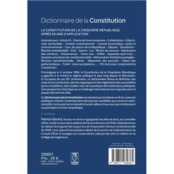 Dictionnaire de la Constitution