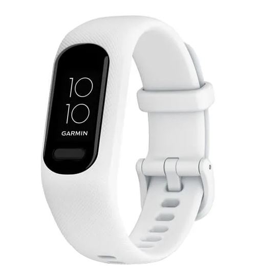 Garmin vívosmart 5 - Activiteitentracker met band - silicone - wit - afmeting band: S/M - monochroom - Bluetooth, ANT+ - 24.5 g
