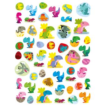 Autocollants Dinos avec 6 décors