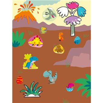 Autocollants Dinos avec 6 décors