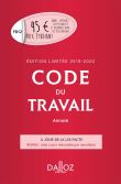 Code du travail annoté, Édition limitée 2019-2020