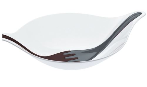 Saladier Koziol Leaf avec couverts à salade 3 L 48 x 32 cm