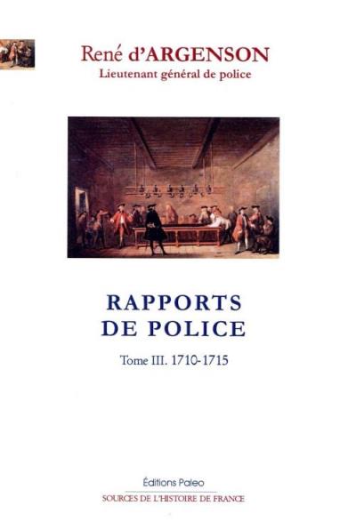 Rapports de police - Rene D' Argenson - broché