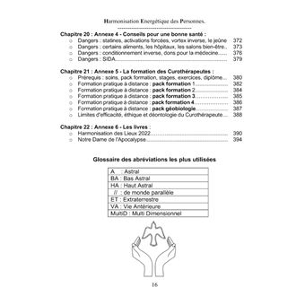 Harmonisation énergétique des Personnes 2022