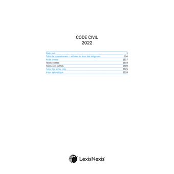 Code civil 2022 - Jaquette Sunshine