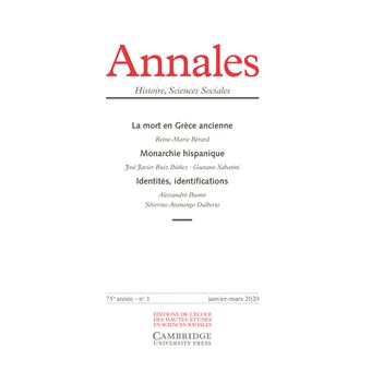Annales. Histoire Sciences Sociales, n° 1/2020 - La mort en