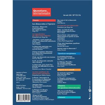 Les démocraties à l'épreuve