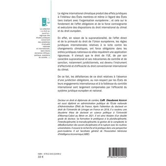 L'influence du droit international des changements climatiques sur le droit de l'environnement de l'Union européenne