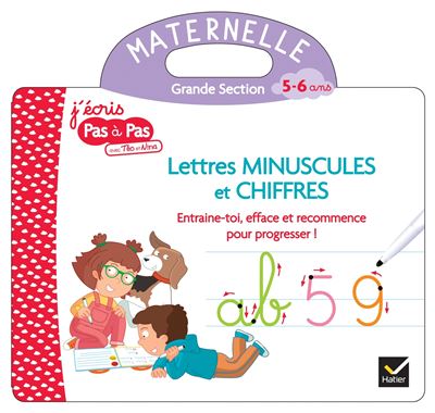 Livre ardoise Téo et Nina GS - Lettres minuscules et chiffres - Marie-Hélène Van Tilbeurgh - broché