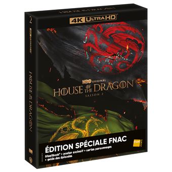 Feu et Sang, House of the Dragon - Inclus des cartes de personnages, un poster et un guide des épisodes : House Of The Dragon Saison 2 Édition Spéciale Fnac Steelbook Blu-ray 4K Ultra HD