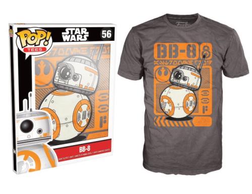 T-shirt Funko Pop Tees Star Wars BB-8 Type Poster L Gris