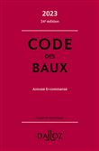 Code des baux 2023 34ed - Annoté et commenté