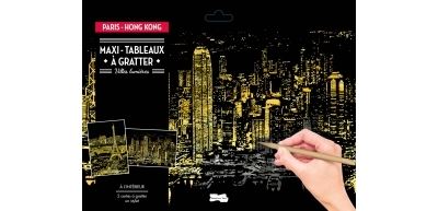 Maxi-tableaux à gratter Paris-Hong Kong