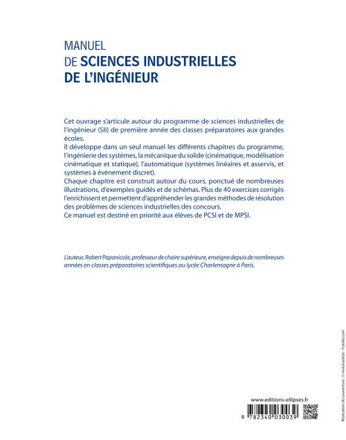 Manuel De Sciences Industrielles De Lingénieur Sii Pcsi Et Mpsi - 