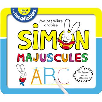 Les Incollables - Ardoises effacables Simon - Majuscules