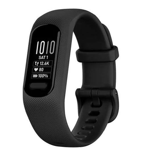 Garmin Vívosmart 5 - Suivi D'Activités avec Bande - Silicone - Noir - Taille Du Bracelet : S/M - Monochrome - Bluetooth, Ant+ - 24.5 G