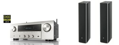Amplificateur Hi-Fi Denon DRA-800H Argent + Enceinte colonne Focal Chorus 726 Black Style Vendue par paire