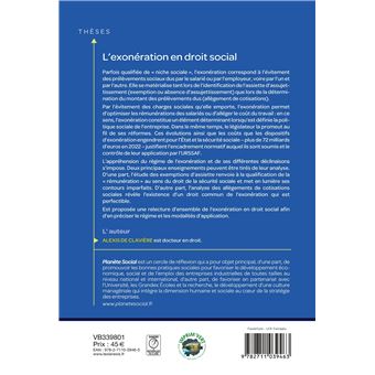 L'exonération en droit social