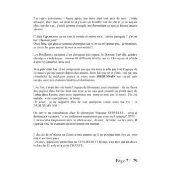 Une des premières opérées à coeur ouvert - 1970
