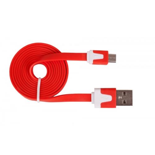 Câble plat USB/micro USB Urban Factory 1m Rouge
