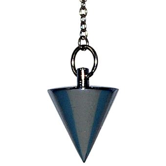 PENDULE CONIQUE METAL ARGENTE