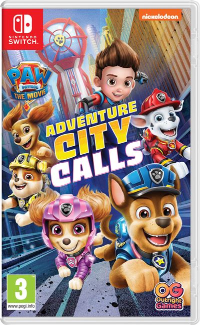Pochette avant du jeu Pat Patrouille À la rescousse d'Adventure City Nintendo Switch