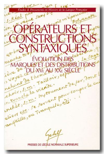 Opérateurs et constructions syntaxiques